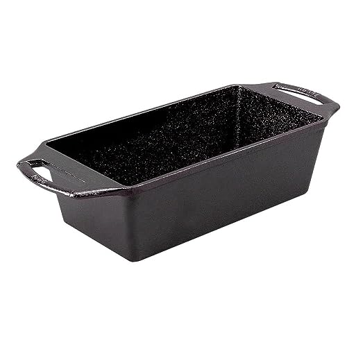 Lodge Cast Iron Loaf Pan 8.5x4.5 Inch, Black