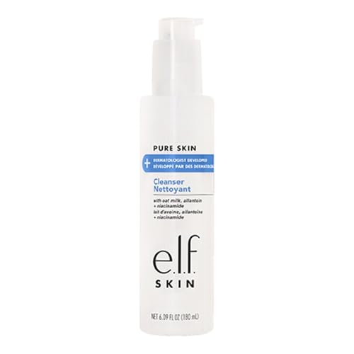 e.l.f. SKIN Pure Skin Cleanser, Non-Foaming Gentle Daily Face Wash For Sensitive Skin, Removes Impurities Without Irritation, Vegan & Cruelty-Free