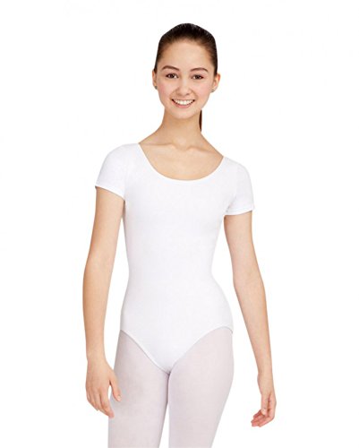 Capezio Women's Classic Short Sleeve Leotard,White,Small